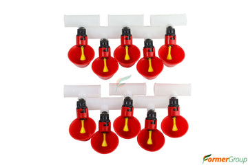 Bebedero Taza + T Para Aves Gallinas, pollos, codorniz X 10und