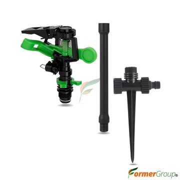 Aspersores Giratorios 360° + Soporte Púa + Extensión