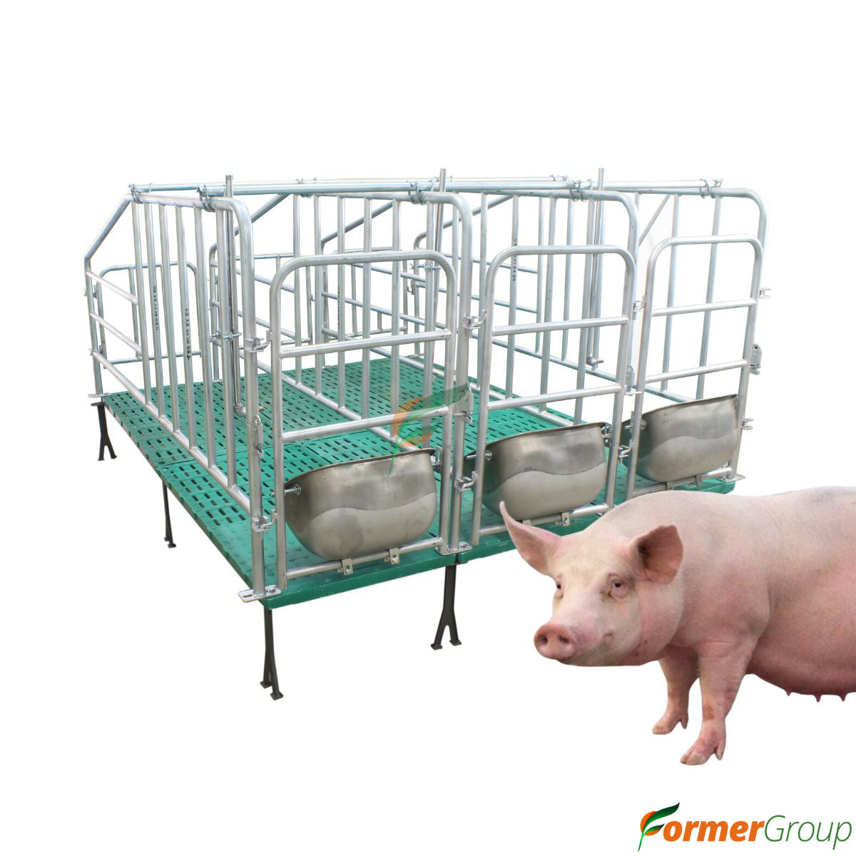 Jaula gestación de 3 ó 5 espacios