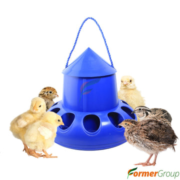 Comedero Pollo Codorniz 2kg Azul