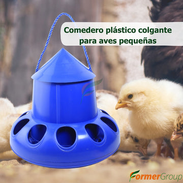 Comedero Pollo Codorniz 2kg Azul