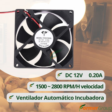 Ventilador Incubadora Huevo 12v