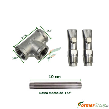 Kit Bebedero botón para Lechones Conector 1/2