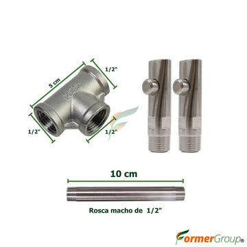 Kit Bebedero botón Ceba para Cerdos Conector 1/2