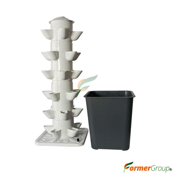 Torre Hidropónica 30 espacios En PVC con Depósito