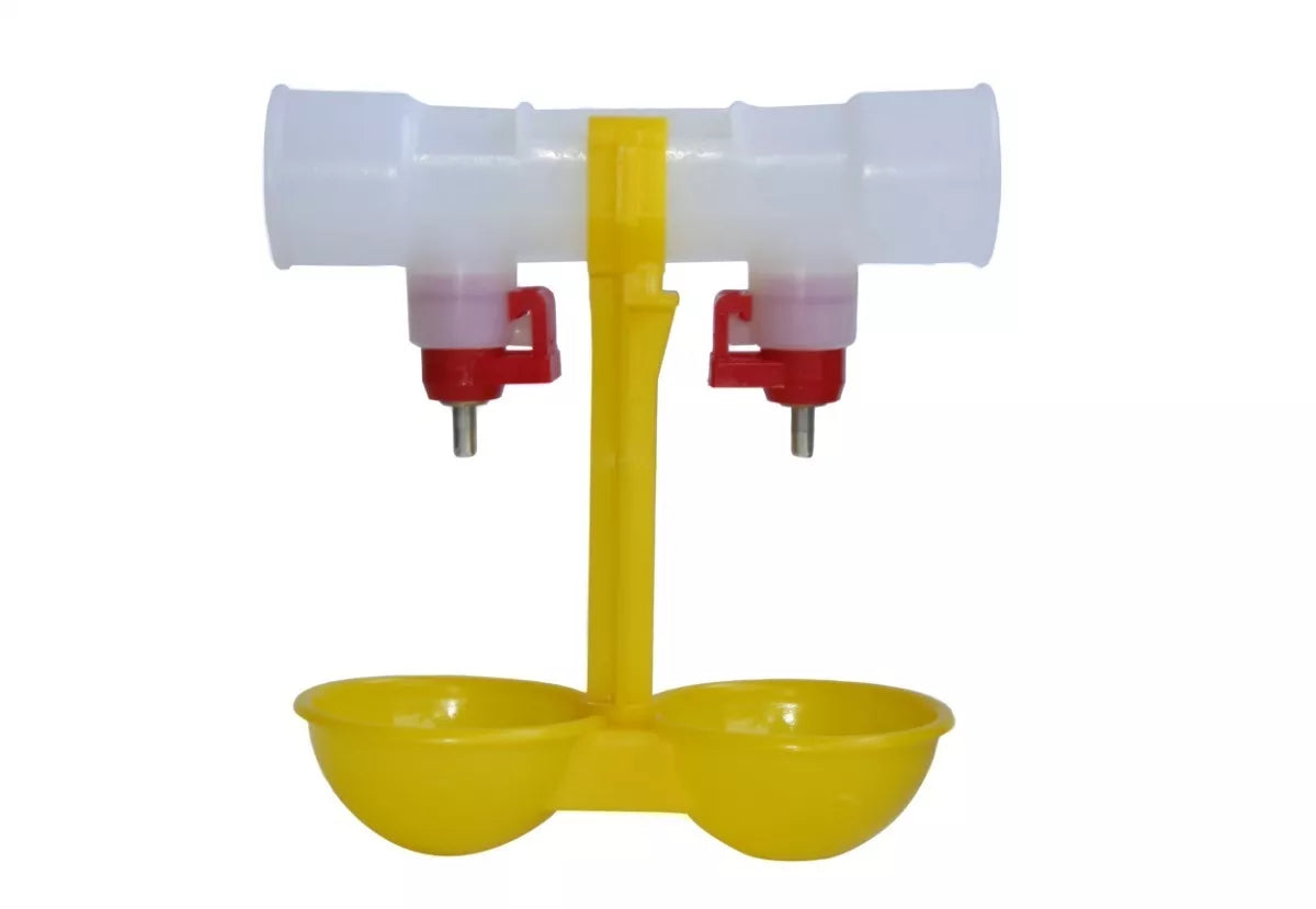 Bebedero Pollos Aves Doble Taza Colgante