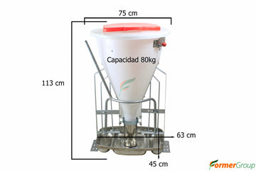 Comedero Cerdo Automático Tolva Concentrado Y Agua