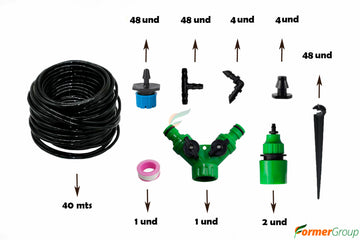 Kit Sistema Riego 40m